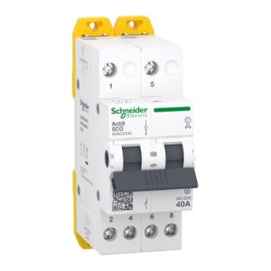 Schneider R9SCO240 | Changeover switch, Acti9, 2P, 40A, 400/415VAC