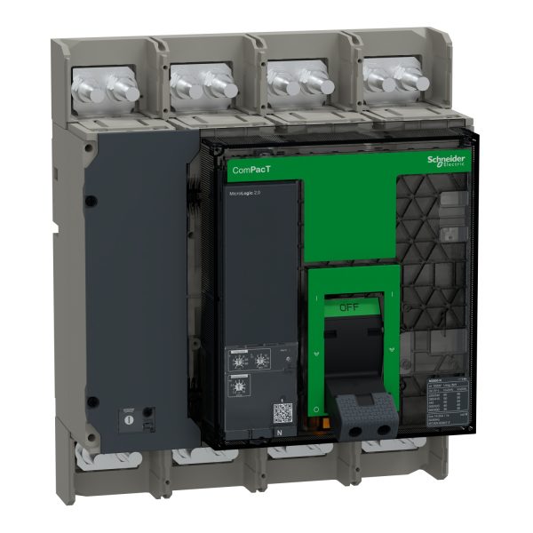Schneider C080N420FM | Circuit breaker, ComPacT NS800N, 50kA at 415VAC, 4P, fixed, manually operated, MicroLogic 2.0 control unit, 800A