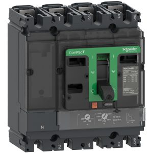 Schneider C25F6TM250 | Circuit breaker, ComPacT NSX250F, 36kA/415VAC, 4 poles 3D (neutral not protected), TMD trip unit 250A