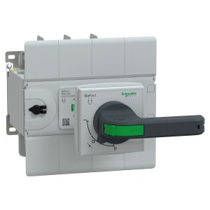 Shneider GM20D4N1254BEE | Manual transfer switch, GoPact MTS 200, 4 poles, 125A, 415VAC 50/60Hz, extended rotary handle, open transition