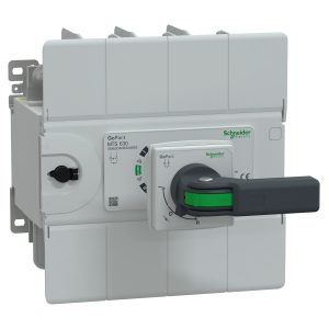 Schneider GM63D4N6304BEE | Manual transfer switch, GoPact MTS 630, 4 poles, 630A, 415VAC 50/60Hz, extended rotary handle, open transition