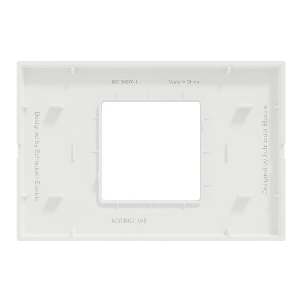 Schneider M3TB02_WE | Cover frame, Miluz E, 2 gang, white - Image 2