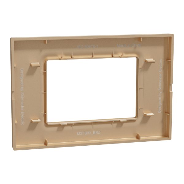 Schneider M3TB03_BRZ, Cover frame, Miluz E, 3 gang, Bronze - Image 2