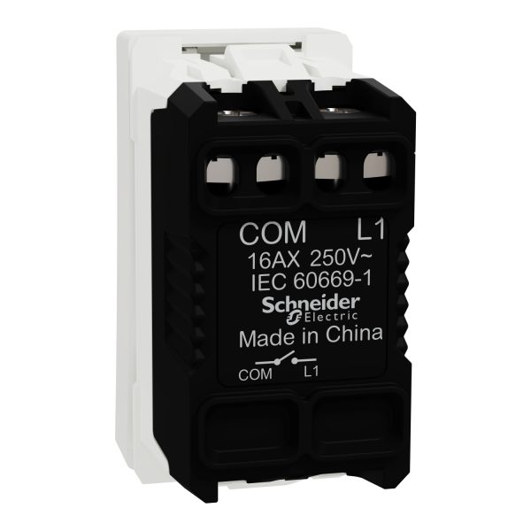 Schneider M3TB31_16A_1, Switch, 16AX, 250V, Miluz E, 1 Way, 1 Module, White - Image 4