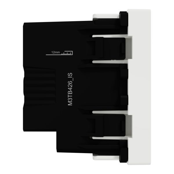 Schneider M3TB426_IS International Socket outlet, Miluz E, 16A, 250V, 2 Module, White - Image 5