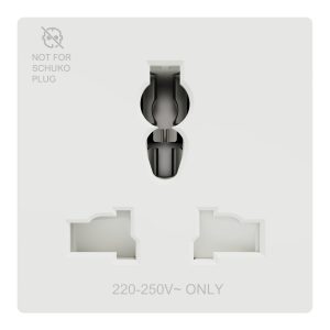 Schneider M3TB426_IS International Socket outlet, Miluz E, 16A, 250V, 2 Module, White