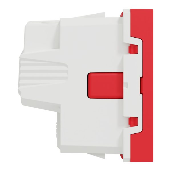 Schneider NU303703 | Socket-outlet, New Unica, 2P+E, 16A, Schuko, with shutter, antibacterial, red - Image 5
