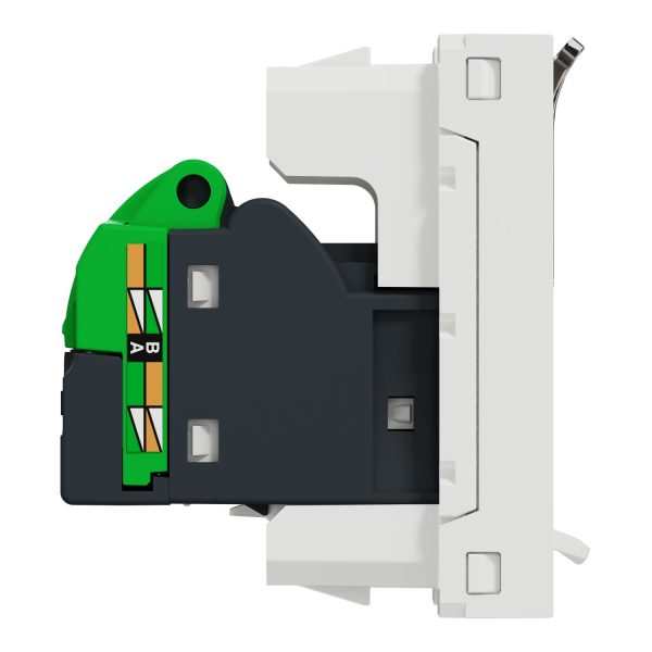 Schneider NU341618 | Data socket, New Unica, RJ45 CAT 6 STP, straight, click, shuttered, 1 module, white - Image 4