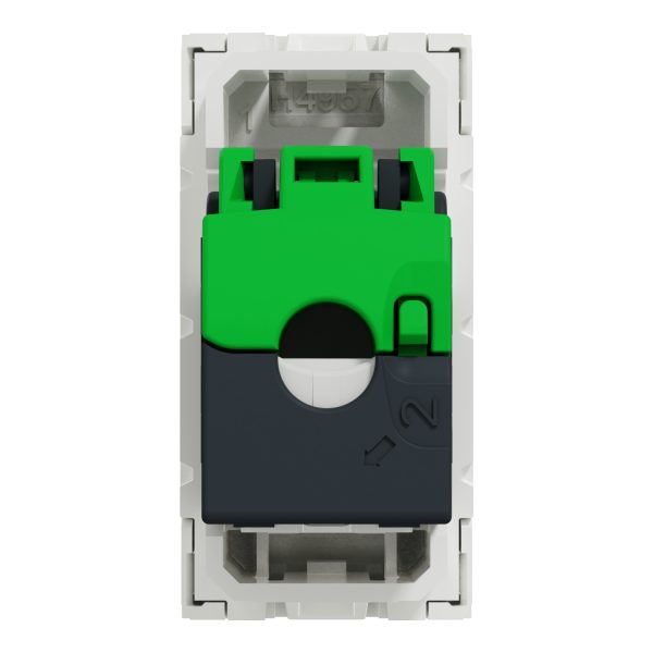 Schneider NU341618 | Data socket, New Unica, RJ45 CAT 6 STP, straight, click, shuttered, 1 module, white - Image 3