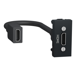 schneider NU343054, Audio/video socket, New Unica, HDMI connector, 1 module, anthracite
