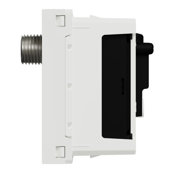 Schneider NU345018 TV/FM/SAT socket, New Unica, mechanism, 2 modules, male IEC 9.52 mm, IP20, white - Image 7