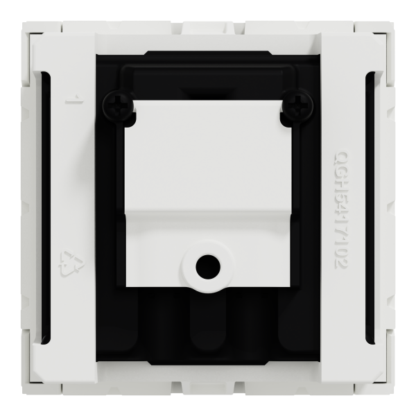 Schneider NU345018 TV/FM/SAT socket, New Unica, mechanism, 2 modules, male IEC 9.52 mm, IP20, white - Image 2