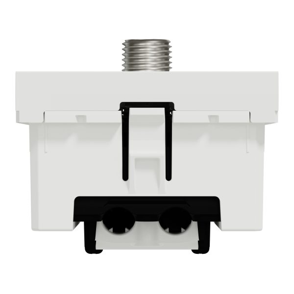 Schneider NU345018 TV/FM/SAT socket, New Unica, mechanism, 2 modules, male IEC 9.52 mm, IP20, white - Image 3