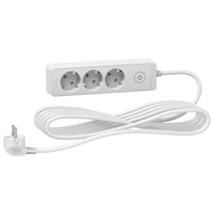 Schneider ST9435W, 3-Outlet Power Strip, 5m, White