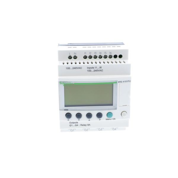 Schneider SR3B101BD | modular smart relay, Zelio Logic SR2 SR3, 10 IO, 24V DC, clock, display, 4 relay outputs - Image 2